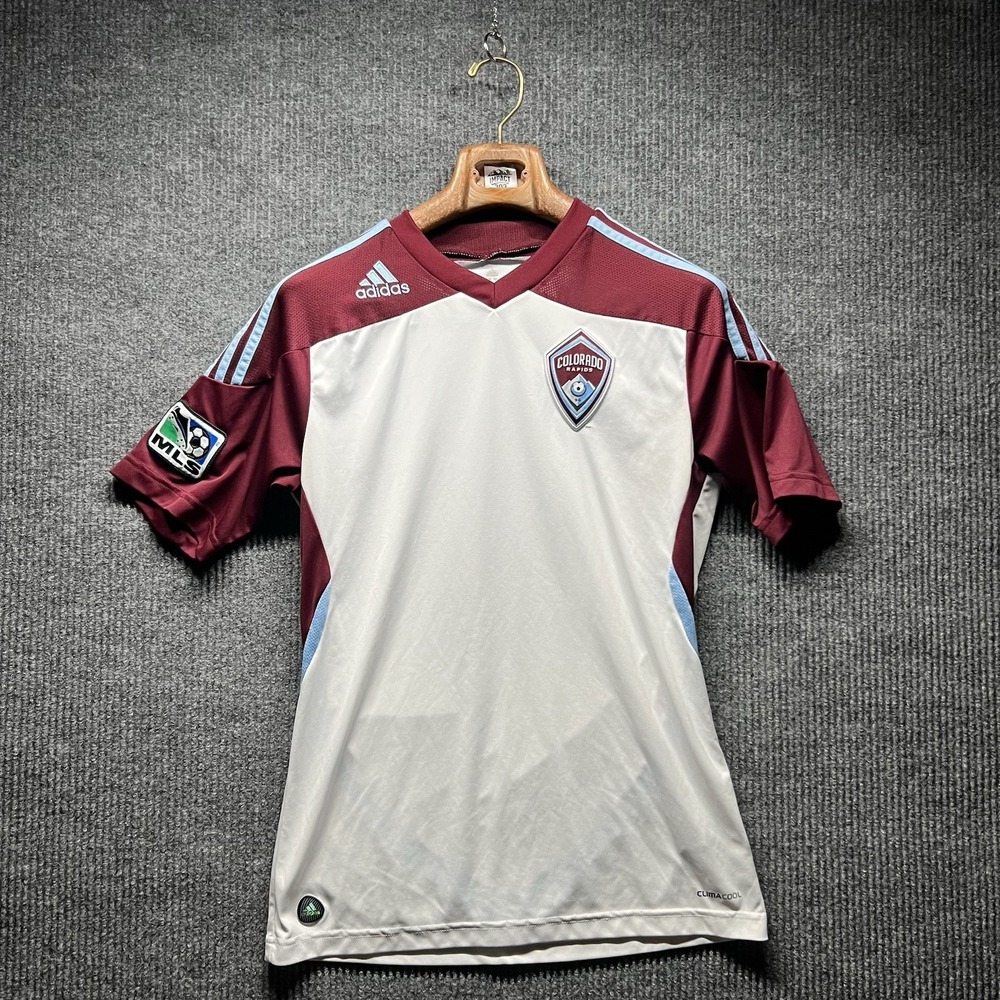 Adidas Colorado Rapids 2011-12 Away Kit Jersey Mens Small White MLS Soccer